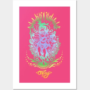 Western Kali - Multi Color Line Posters and Art